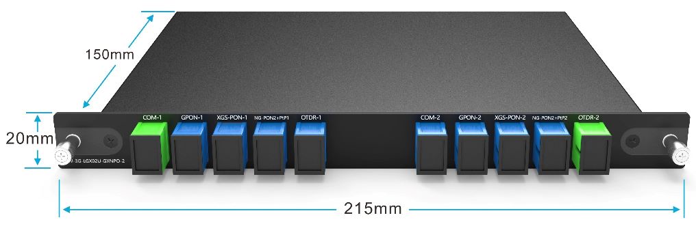 2X4CH WDM OTDR Plug in 4-Slot 1U Rack