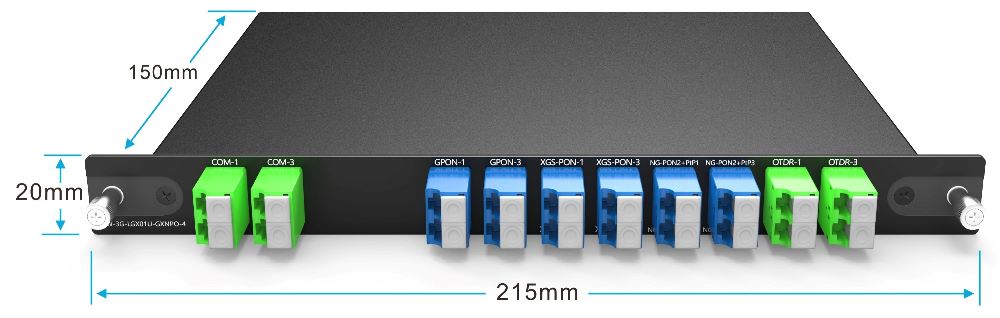4x4CH WDM OTDR Plug in 4-Slot 1U Rack