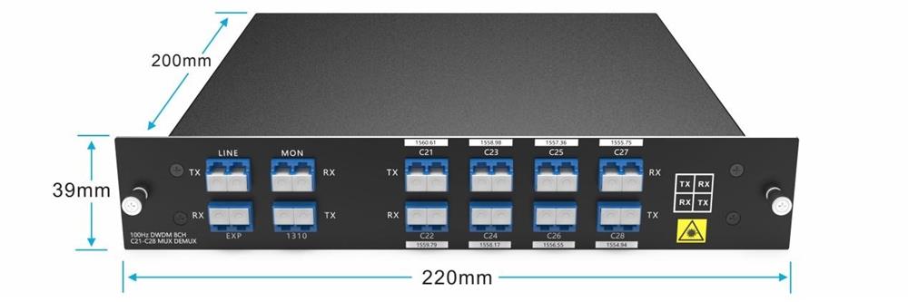 Dual Fiber 8CH C21-C28 DWDM MUX DEMUX