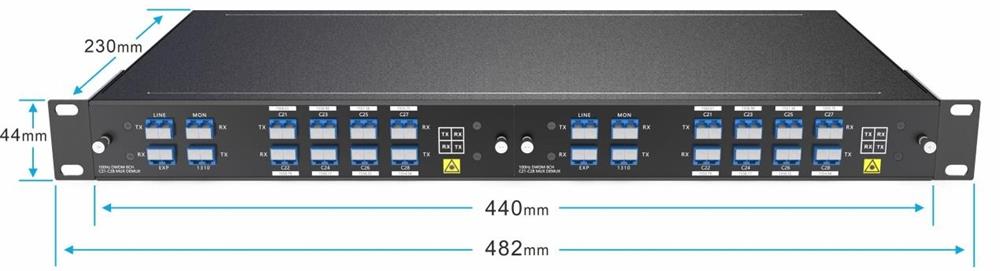 Dual Fiber 8CH C21-C28 DWDM MUX DEMUX