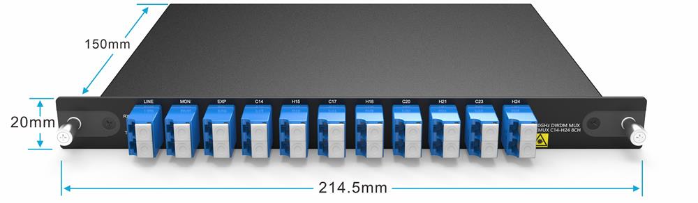 8CH C14-H24 DWDM MUX DEMUX