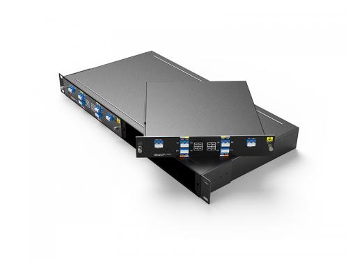  Single Fiber 2CH 4waves1470-1530nm CWDM OADM, WEST AND EAST, LC/UPC, FMU Plug-in Module, and 2 Slots 1U Rack .