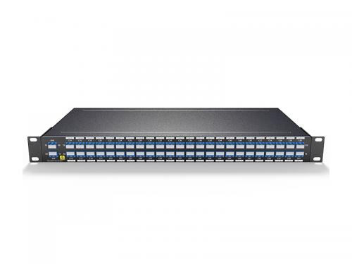  Dual Fiber 48CH C14-C61 50GHz DWDM MUX DEMUX, With EXP Port For Expanding H14-H61, LC/UPC, 1U Rack .