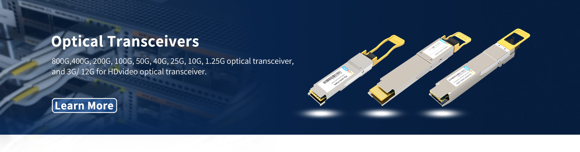 Transceiver ottico LC SMF con FEC DDM a lambda singolo FR QSFP28 da 100G, 1310nm, 2km