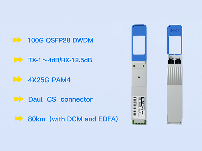 Ricetrasmettitore DWDM QSFP28 da 100G